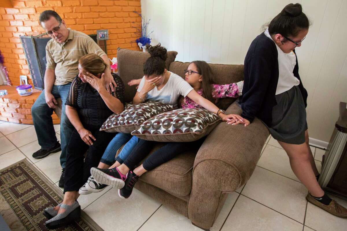 Juan Rodriguez and his family - wife Celia and daughters Karen, Kimberly and Rebecca - have built a life in Houston. That could change at month's end because Juan has been ordered to turn himself in to be deported to El Salvador. ( Marie D. De Jesus / Houston Chronicle )