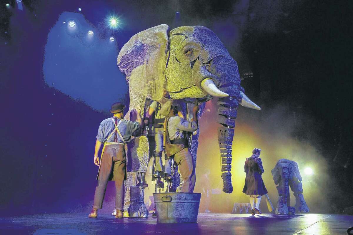 "Circus 1903," a touring circus with a turn-of-the-century vibe, includes elephants that are giant puppets designed by the creators of "Warhorse."