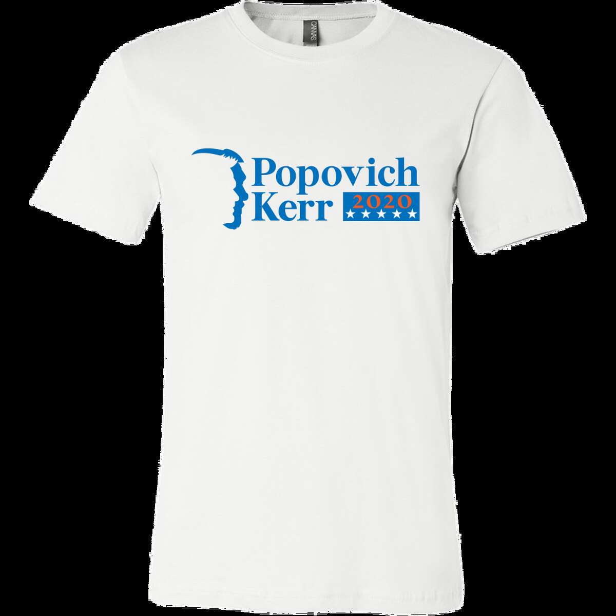 A Popovich-Kerr 2020 shirt, created by NBA fans to support the two coaches.