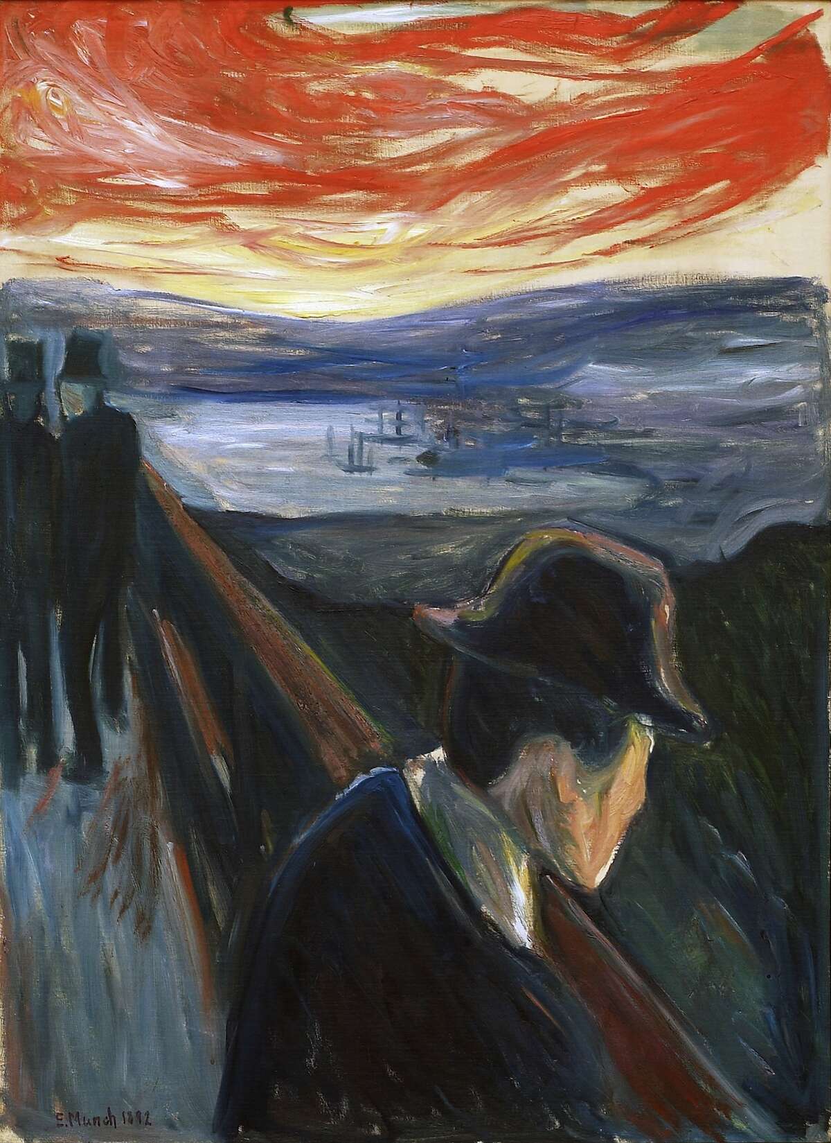 Edvard Munch, Sick Mood at Sunset. Despair, 1892; oil on canvas; 36 � x 26 3/8 in.; Thielska Galleriet, Stockholm