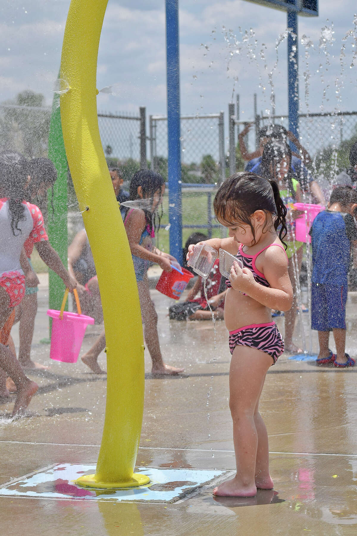 A child cools off Wednesday June 07, 2017 at Dr. Cecilia May Moreno Splash park.