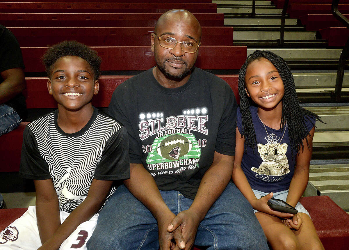 Geremiah, Gerren, and Gerreniesha Jackson were at Silsbee's ring ceremony honoring the 2017 state basketball champions and presenting them with their championship rings at the high school Wednesday. Photo taken Wednesday, June 7, 2017 Kim Brent/The Enterprise
