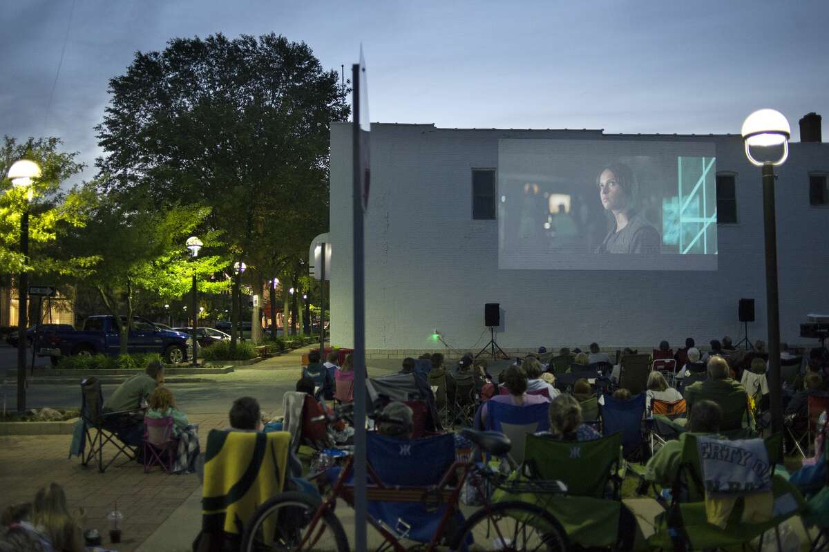 Attendees watch "Rogue One: A Star Wars Story" during Movies on Main. Movies will be shown this summer every Wednesday through August. All of the movies are free and open to the public.