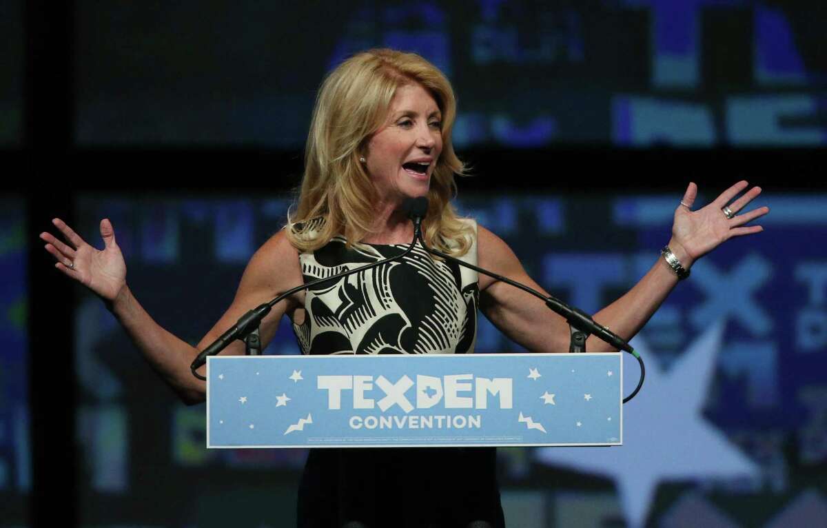 Former state Sen. Wendy Davis speaks during the 2016 Texas Democratic Convention held Friday June 17, 2016 at the Alamodome.
