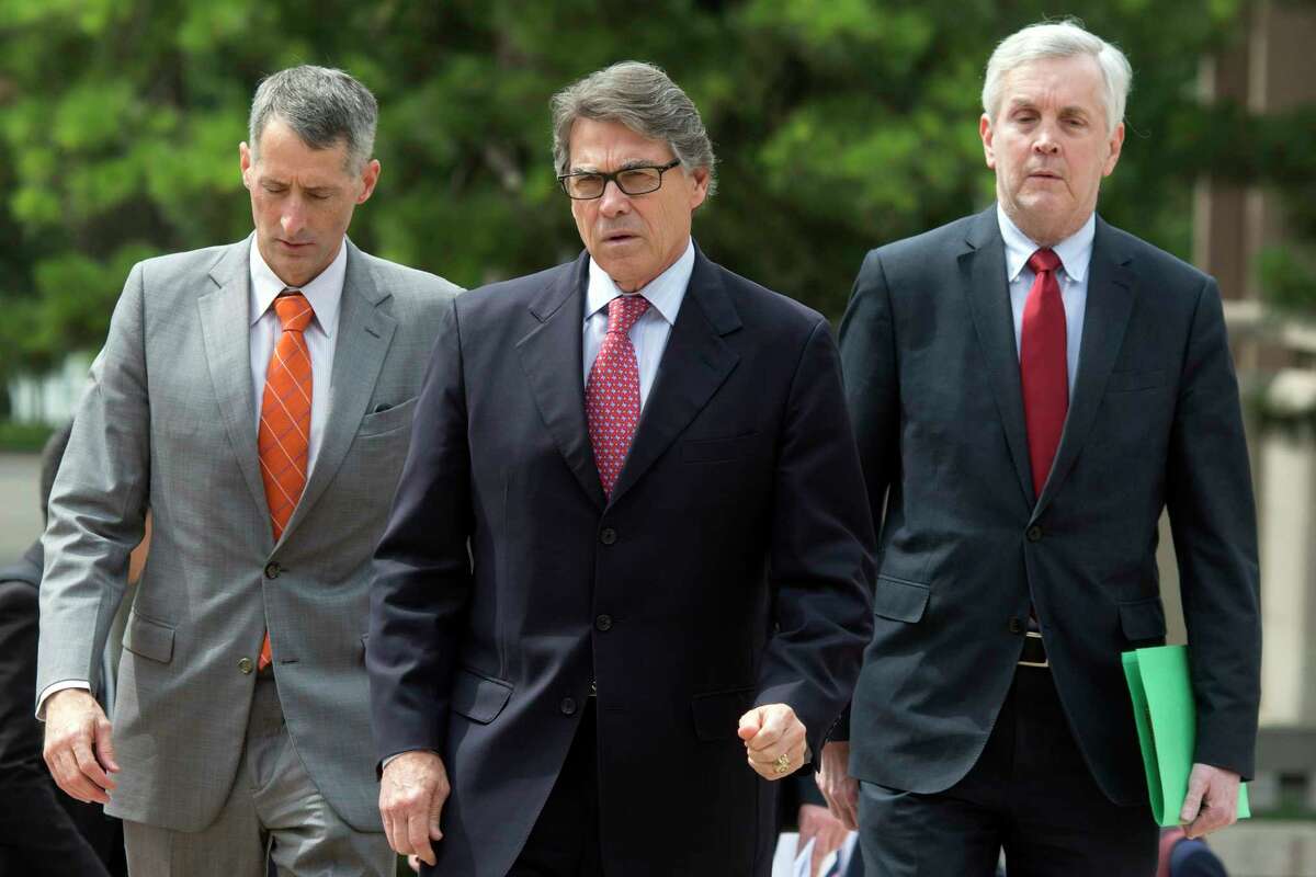 U.S. Energy Secretary Rick Perry, center, arrives for a meeting with Chinese Vice Premier Zhang Gaoli at the Zhongnanhai leaders compound in Beijing Thursday, June 8, 2017. (AP Photo/Ng Han Guan, Pool)