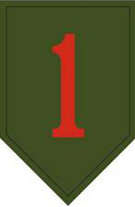 The unit patch of the Army's 1st Infantry Division, known as the Big Red One.