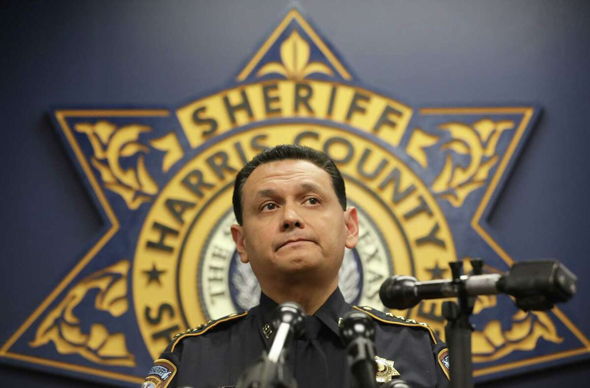 Harris County Sheriff Ed Gonzalez answers questions from the media regarding an internal affairs investigation looking into the death of John Hernandez, Friday, June 9, 2017.