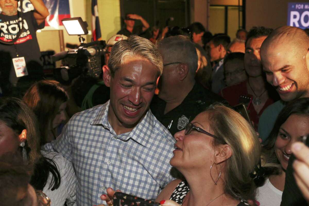 San Antonio mayoral candidate Ron Nirenberg is surrounded by supporters after declaring victory at his campaign headquarters, Saturday, June 10, 2017. Early results in the run off election against Mayor Ivy Taylor, Nuremberg held a nine-point lead throughout the evening.