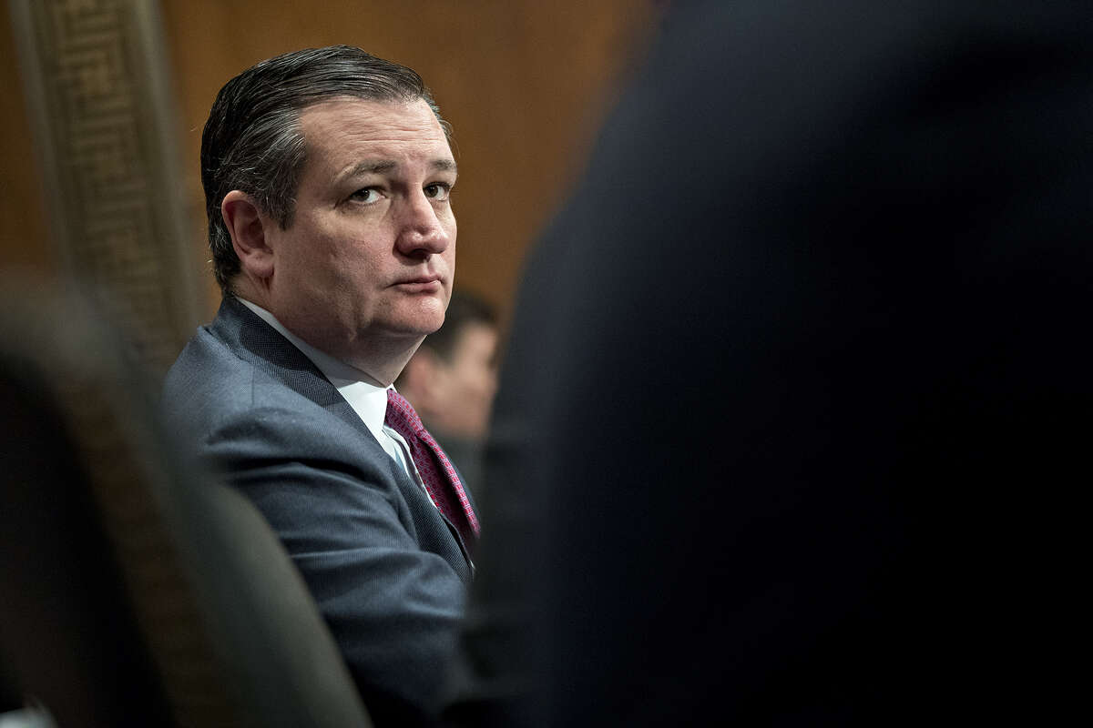Sen. Ted Cruz, R-Texas, listens during a confirmation hearing for Alexander Acosta, U.S. secretary of labor nominee, in Washington, D.C., on March 22, 2017. (