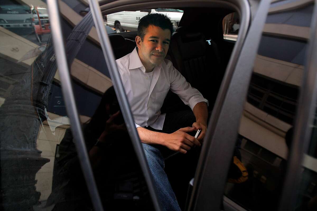 CEO of Uber Travis Kalanick in one of the car Uber service uses to drive customers in San Francisco, Calif. on May 1, 2012.