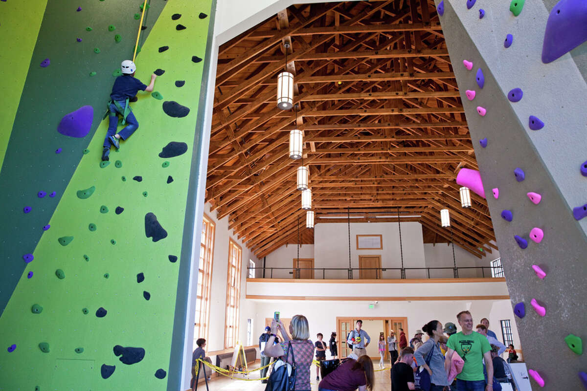 1st public rock climbing wall unveiled at renovated Glen Canyon Park