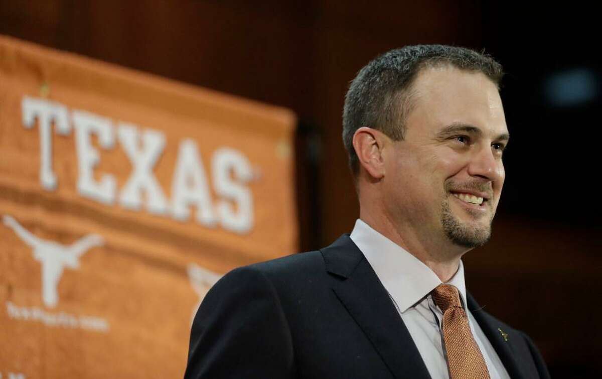 Tom Herman talks to the media during a news conference where he was introduced as Texas' new head football coach, Sunday, Nov. 27, 2016, in Austin.