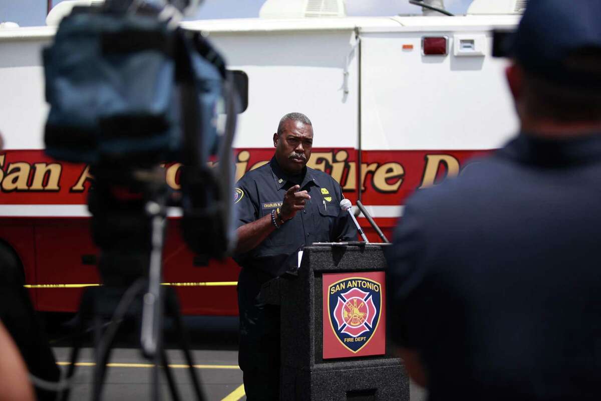 San Antonio Fire Department Chief Charles Hood says during a Tuesday news conference that the department has begun leading firefighters through the Spartan gym, where Scott Deem died while battling a four-alarm fire, so they can find closure.