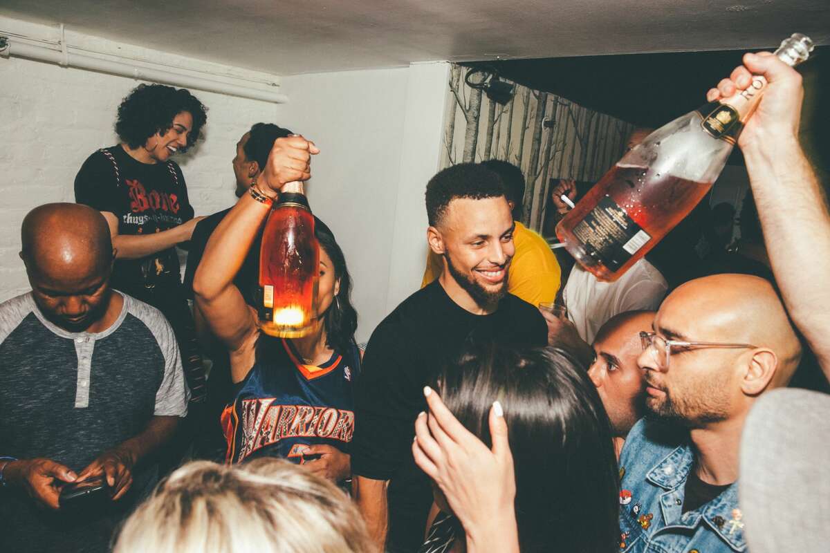 The Golden State Warriors and friends celebrated their NBA Finals win at SoMa's Harlot night club during the early morning hours of Tuesday, June 13, 2017.