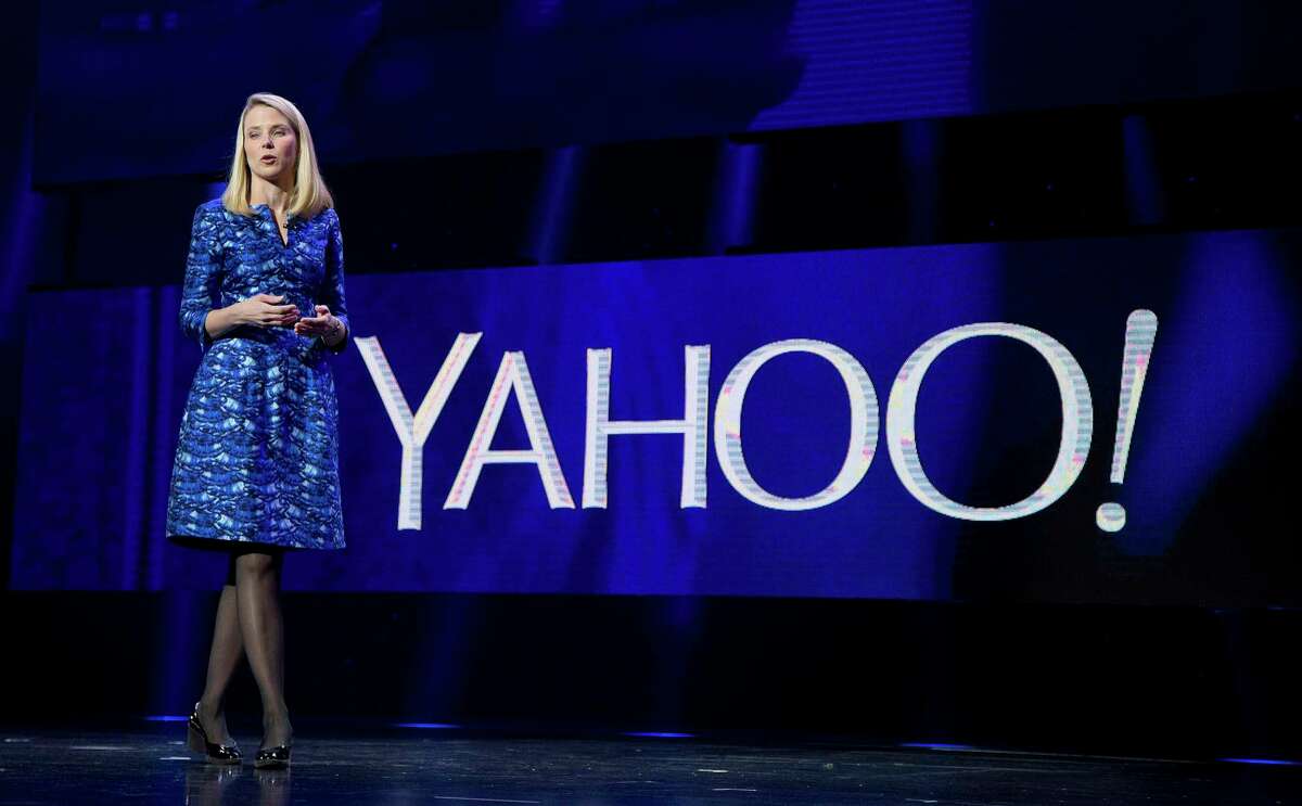 Yahoo CEO Marissa Mayer speaks during the International Consumer Electronics Show in Las Vegas.