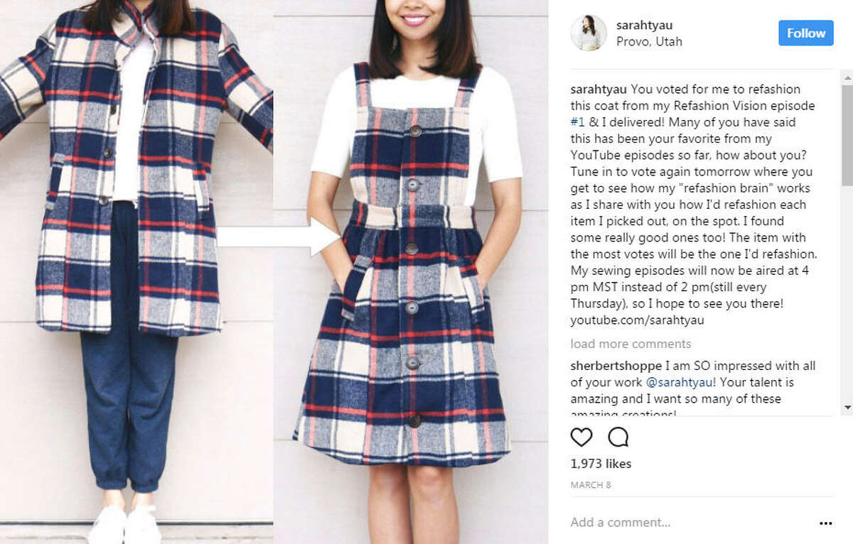 Blogger, YouTuber Sarah Tyau has become an Internet sensation for taking tacky thrift store finds and turning them into something fashionable and trendy. Photo: Sarah Tyau Instagram