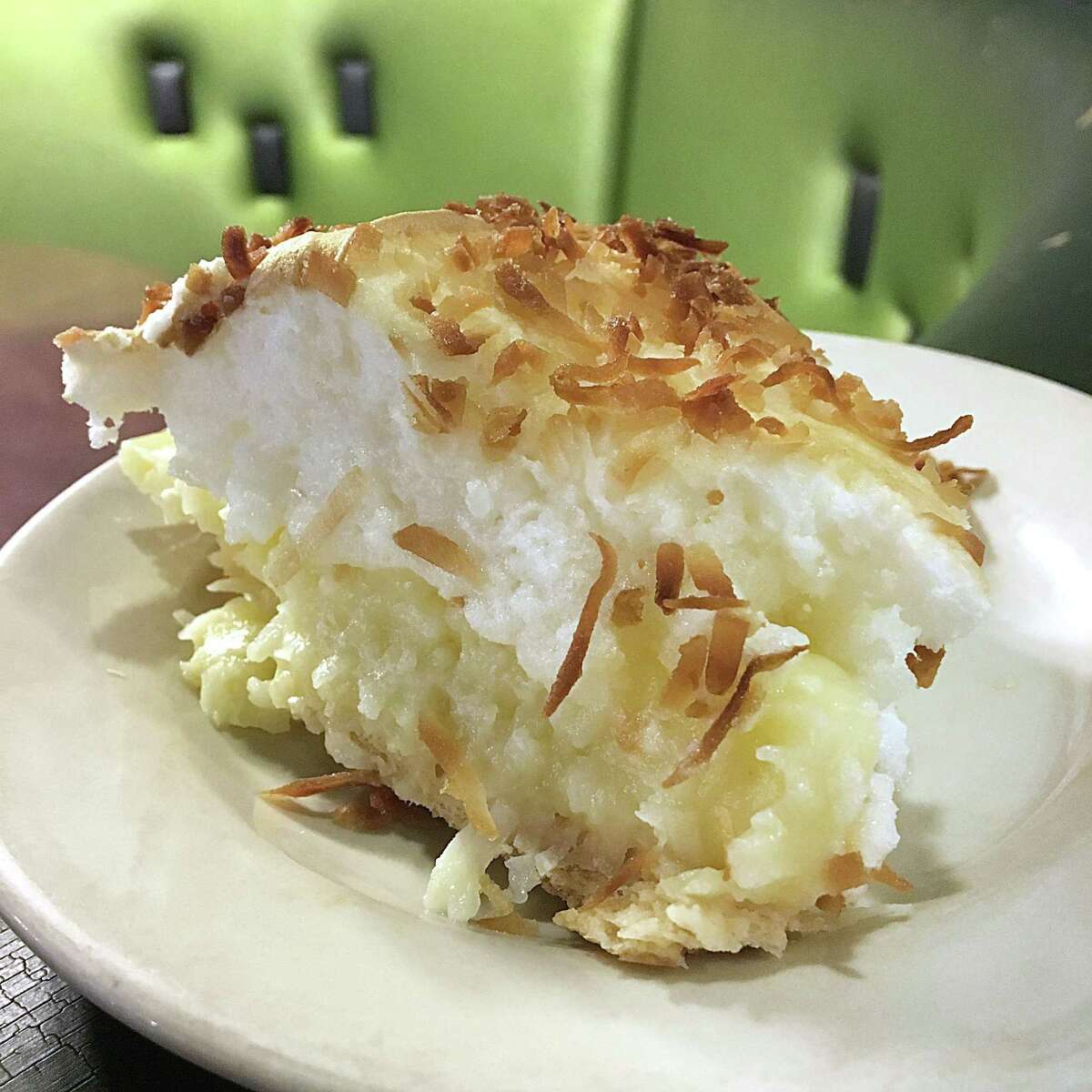 Coconut cream pie from Earl Abel's, one of the menu standards that will survive the move to Broadway.