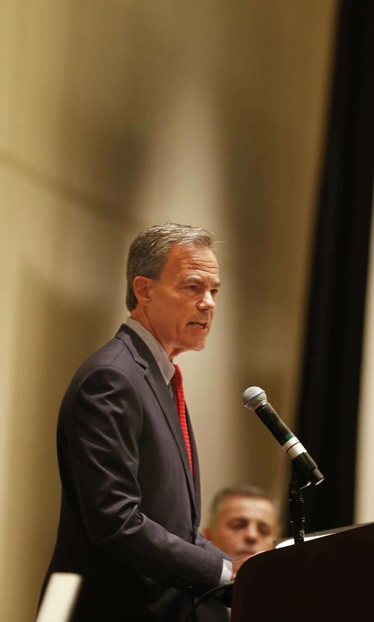 House Speaker Joe Straus address about 375 school board members and superintendents at a Texas Association of School Boards conference on Wednesday, June 14, at the San Antonio Marriott Rivercenter