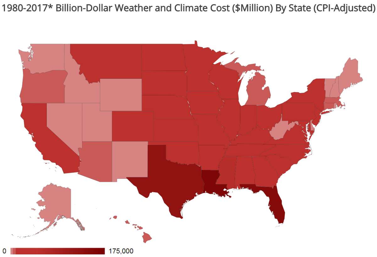 Climate disaster maps shows Texas is clearly the most apocalyptic state