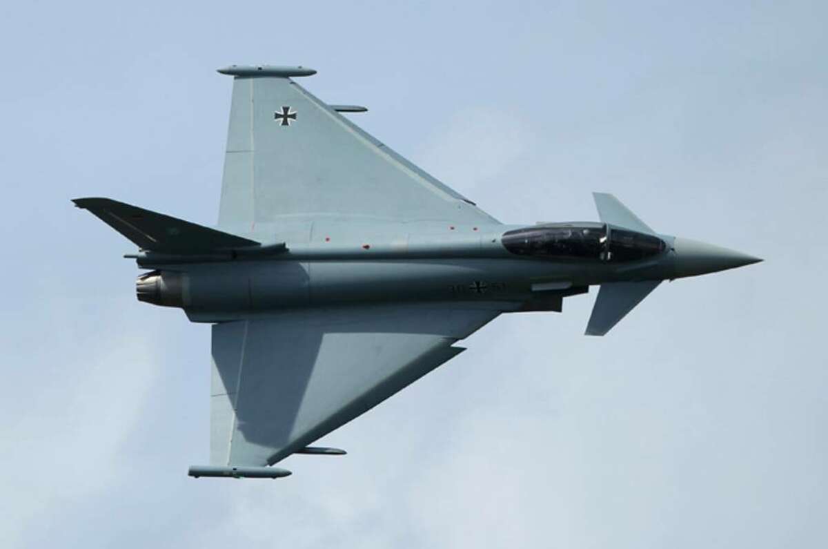 A Eurofighter Typhoon fighter jet flies at the ILA Berlin Air Show on June 9, 2010 in Berlin, Germany. The 2010 ILA, the world's oldest air show, runs from June 8-13.
