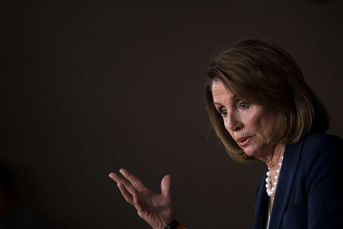 WASHINGTON, DC - JUNE 09: House Minority Leader Nancy Pelosi (D-CA) speaks during her weekly news conference on Capitol Hill, June 9, 2017 in Washington, DC. Pelosi fielded questions about about former FBI Director James Comey's Thursday testimony before the Senate Intelligence Committee.(Photo by Drew Angerer/Getty Images)