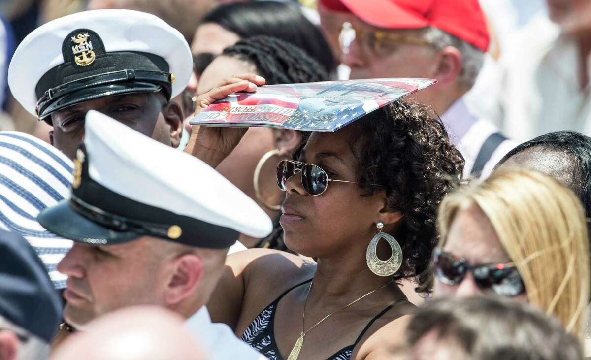 Joe Biden, Katie Couric and Olivia Munn help celebrate a ship and a