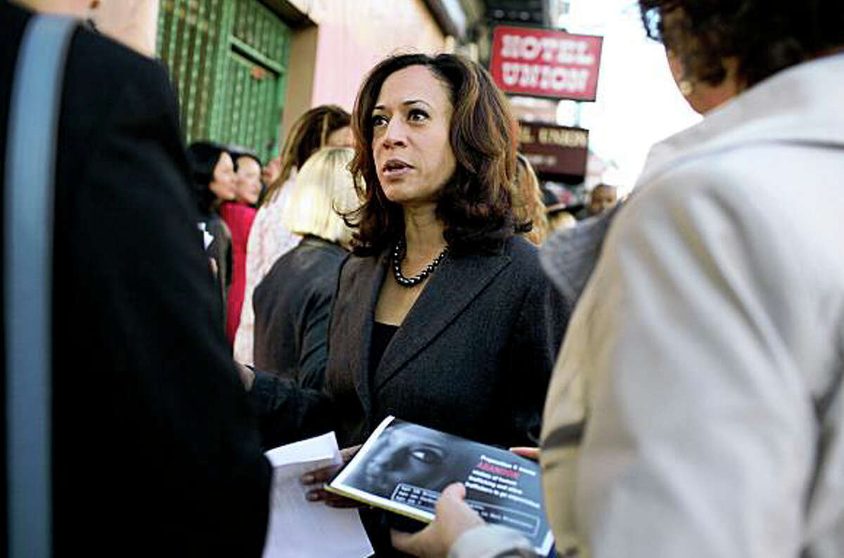 Condemnation for Proposition K Harris was one of several vocal opponents of SF's 2008 Proposition K, which would decriminalize prostitution. In this file photo from October 2008, Harris speaks to supporters before a No on K press conference in SF.