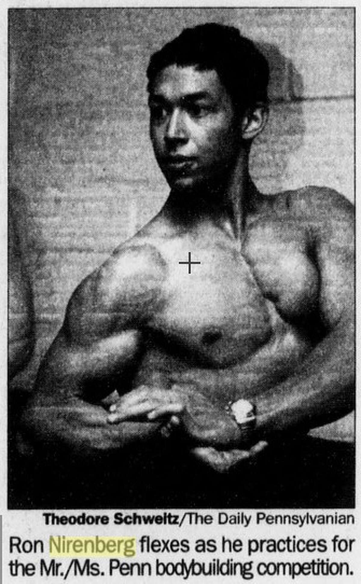 Ron Nirenberg appears in the University of Pennsylvania's newspaper The Daily Pennsylvanian in November 2000 ahead of a bodybuilding competition at the university.