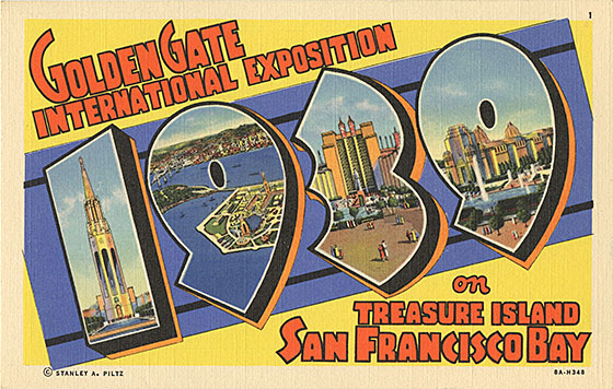 Details about   Temple Compound Golden Gate International Expo San Francisco Linen Postcard 