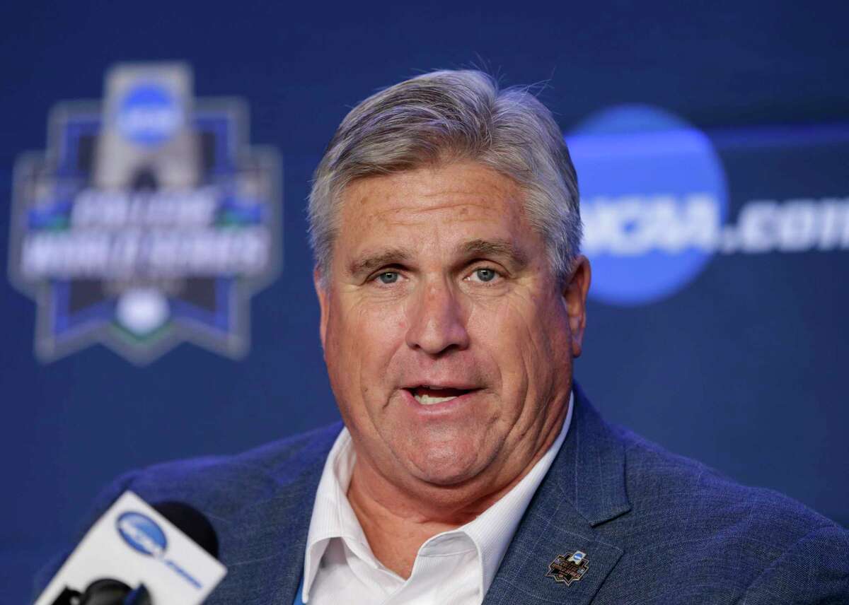 Ron Prettyman, NCAA's managing director of champions and alliances, speaks during a news conference in Omaha, Neb., Friday, June 16, 2017. Prettyman said in an interview with the Associated Press that the NCAA had no input on whether Oregon State's Luke Heimlich should participate or be with the NCAA college baseball team in Omaha. Last week it was revealed that when Heimlich was a teenager he pleaded guilty to molesting a 6-year-old girl. (AP Photo/Nati Harnik)