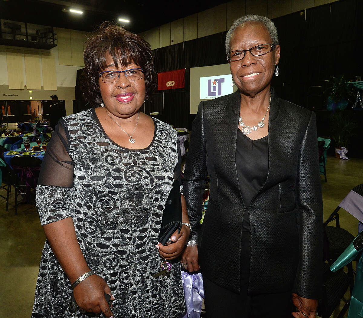 Mary Hunter and Helen Tubbs were at the Beaumont NAACP Freedom Fund Banquet, held Friday at the Civic Center. Photo taken Friday, June 16, 2017 Kim Brent/The Enterprise