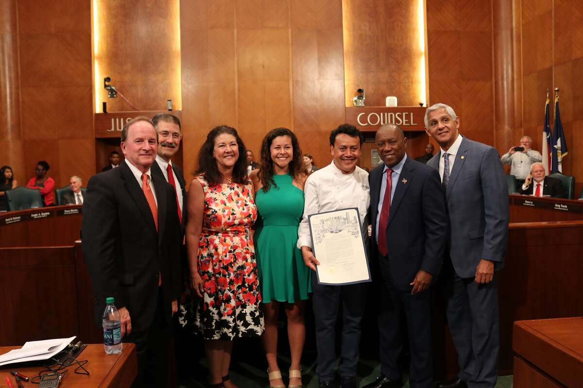 Chef Hugo Ortega was honored with a proclamation at city hall declaring June 20 Chef Hugo Ortega Day in Houston.