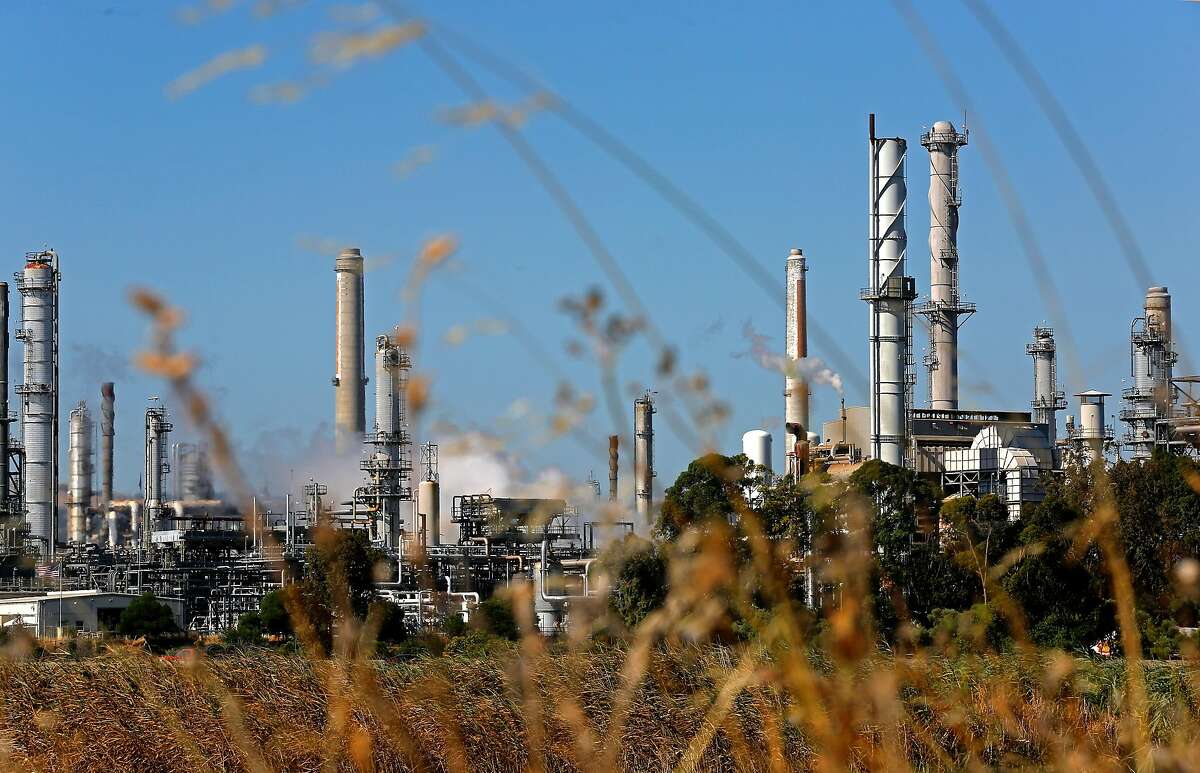The Shell refinery in Martinez, Ca., as seen on Tuesday June 20, 2017. California is fighting to decide on a new extension to the cap and trade program.