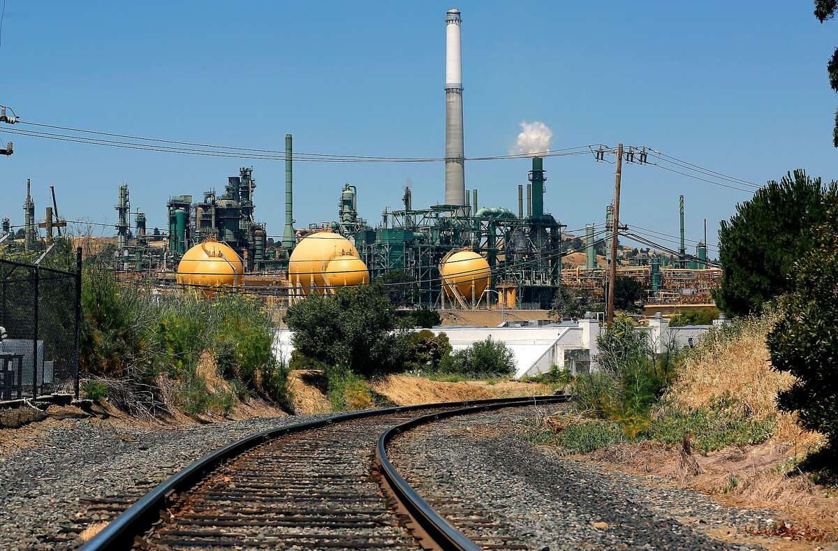 The Valero refinery in Bencia,Ca., as seen on Tuesday June 20, 2017. The Bay Area Air Quality Management District on Wednesday is expected to approve the nation's first limits on greenhouse gas emissions from oil refineries.