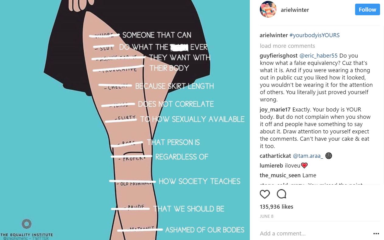 Ariel Winter Porn Rule 34 - Ariel Winter slams tabloid in an angry social media post
