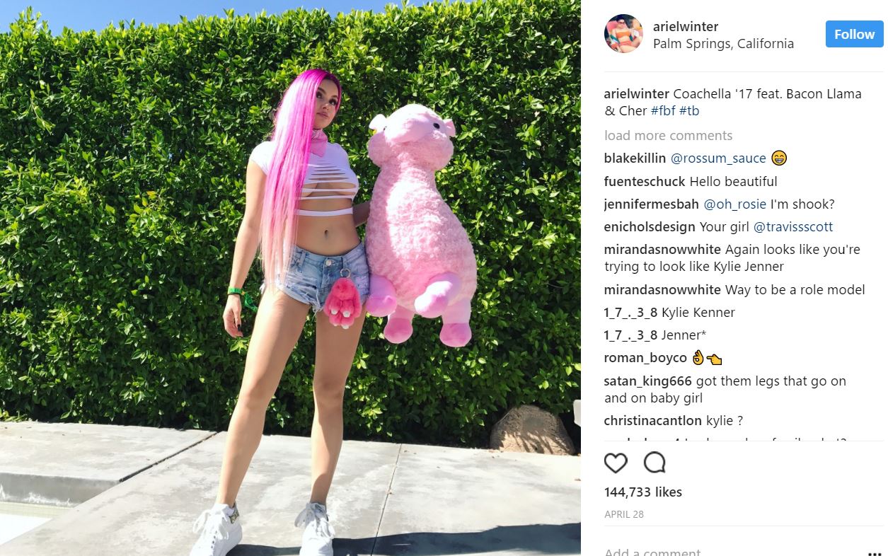 1255px x 786px - Ariel Winter slams tabloid in an angry social media post