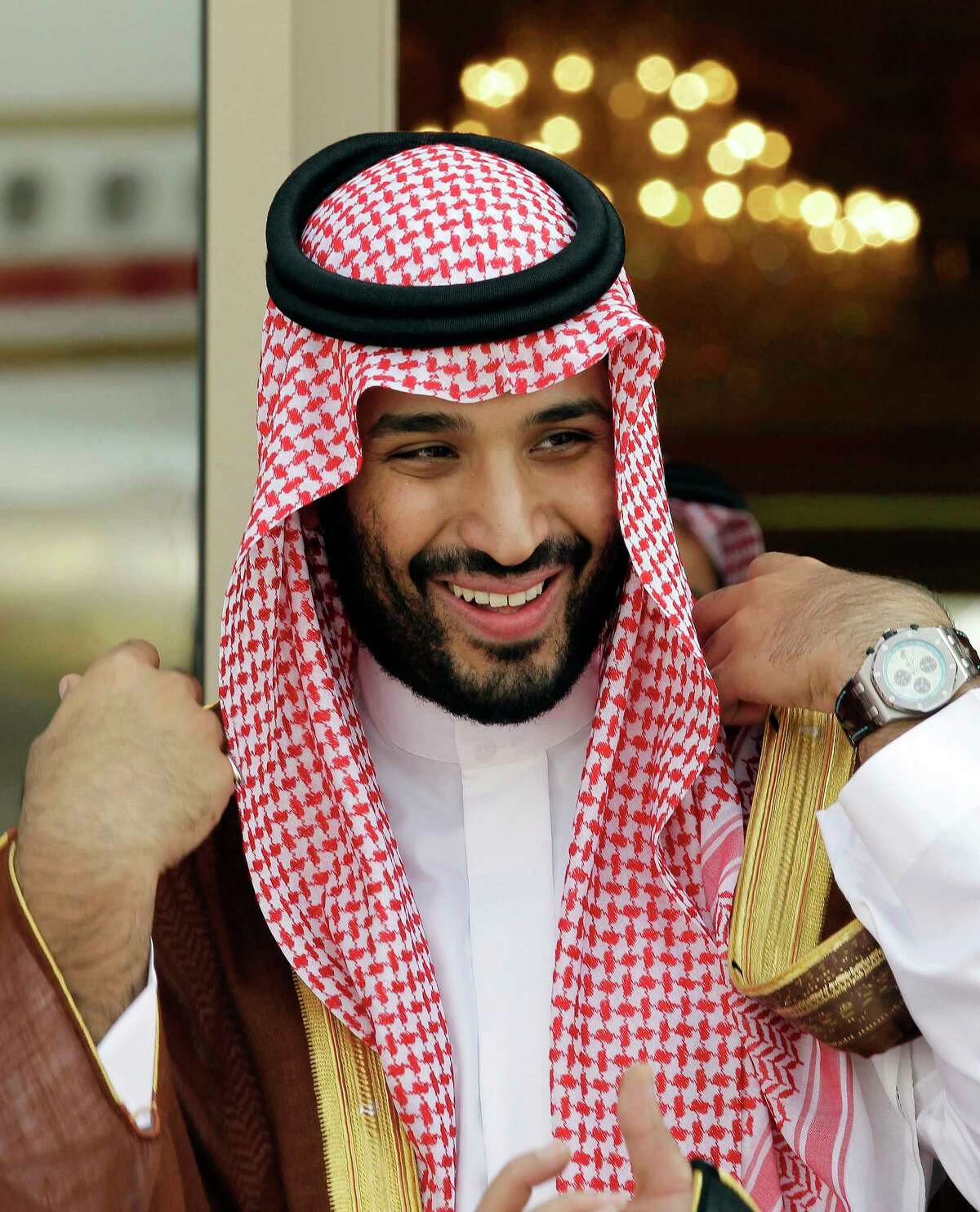 FILE - In this May 14, 2012 file photo, Prince Mohammed bin Salman waits for Gulf Arab leaders ahead of the opening of Gulf Cooperation Council summit, in Riyadh, Saudi Arabia.Saudi Arabia's King Salman has appointed his 31-year-old son Mohammed bin Salman as crown prince, removing the country's counterterrorism czar and a figure well-known to Washington from the royal line of succession. In a series of royal decrees issued Wednesday, June 21, 2017 and carried on the state-run Saudi Press Agency, the monarch stripped Prince Mohammed bin Nayef, who was first in line to the throne, from his title as crown prince and from his post as the country's powerful interior minister overseeing security. (AP Photo/Hassan Ammar, File)