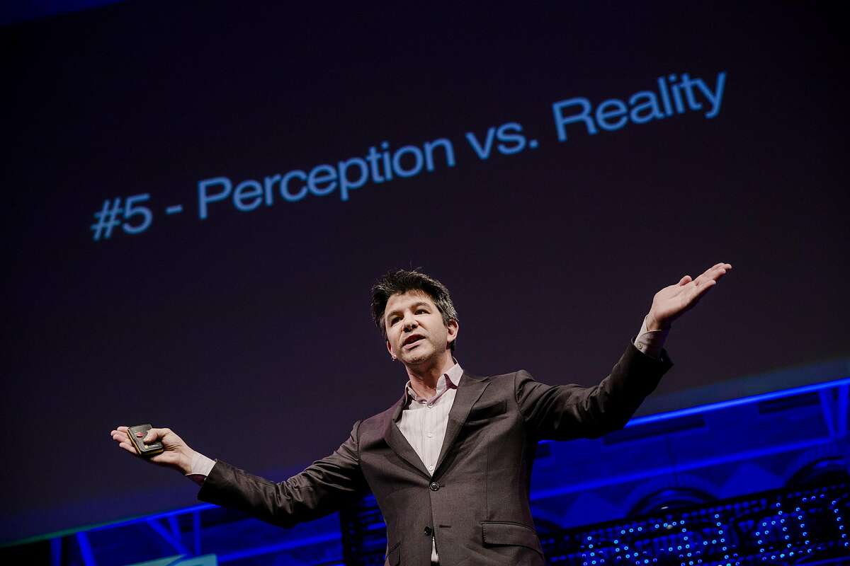 FILE PHOTO: Travis Kalanick, chief executive officer of Uber Technologies Inc., speaks during the opening of "Startup Fest" event in Amsterdam, Netherlands, on Tuesday, May 24, 2016. Kalanick�has resigned from his job leading�Uber Technologies Inc., giving up on his effort to hold onto power as a torrent of self-inflicted scandals enveloped him and the global ride-hailing leviathan he co-founded. Photographer: Marlene Awaad/Bloomberg