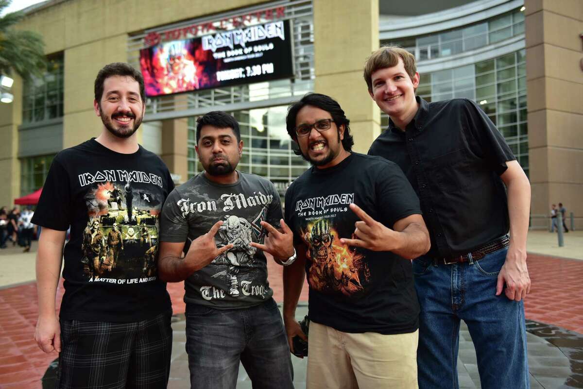 Fans at the Toyota Center for the Iron Maiden Book of Souls Tour in Downtown Houston TX, Wednesday June 21, 2017