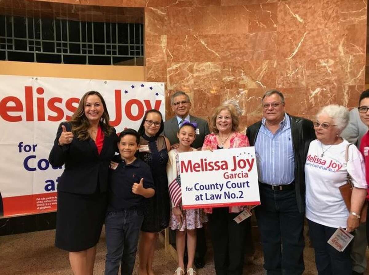 Melissa Joy Garcia announced her candidacy for Court at Law II judge Wednesday at the rotunda inside the Webb County Justice Center.