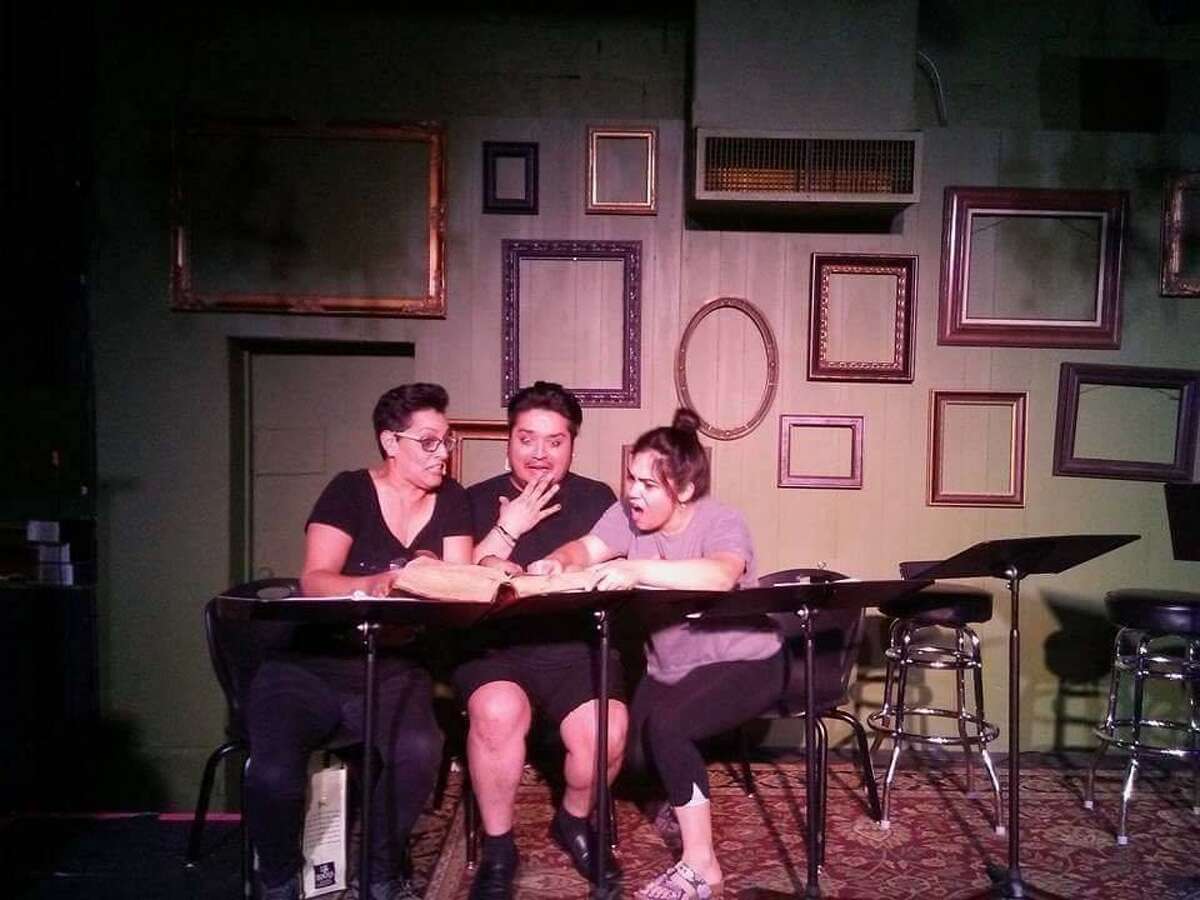 Teatro Audaz presented a staged reading of “Aye, No!” — featuring, from left, Gloria Sanchez, Jaime Gonzalez and Susi Lopez — at the Bang Bang Bar last year. The company is slated to present a full production in the Cellar Theater of The Playhouse San Antonio, where it’s a resident company, next year.