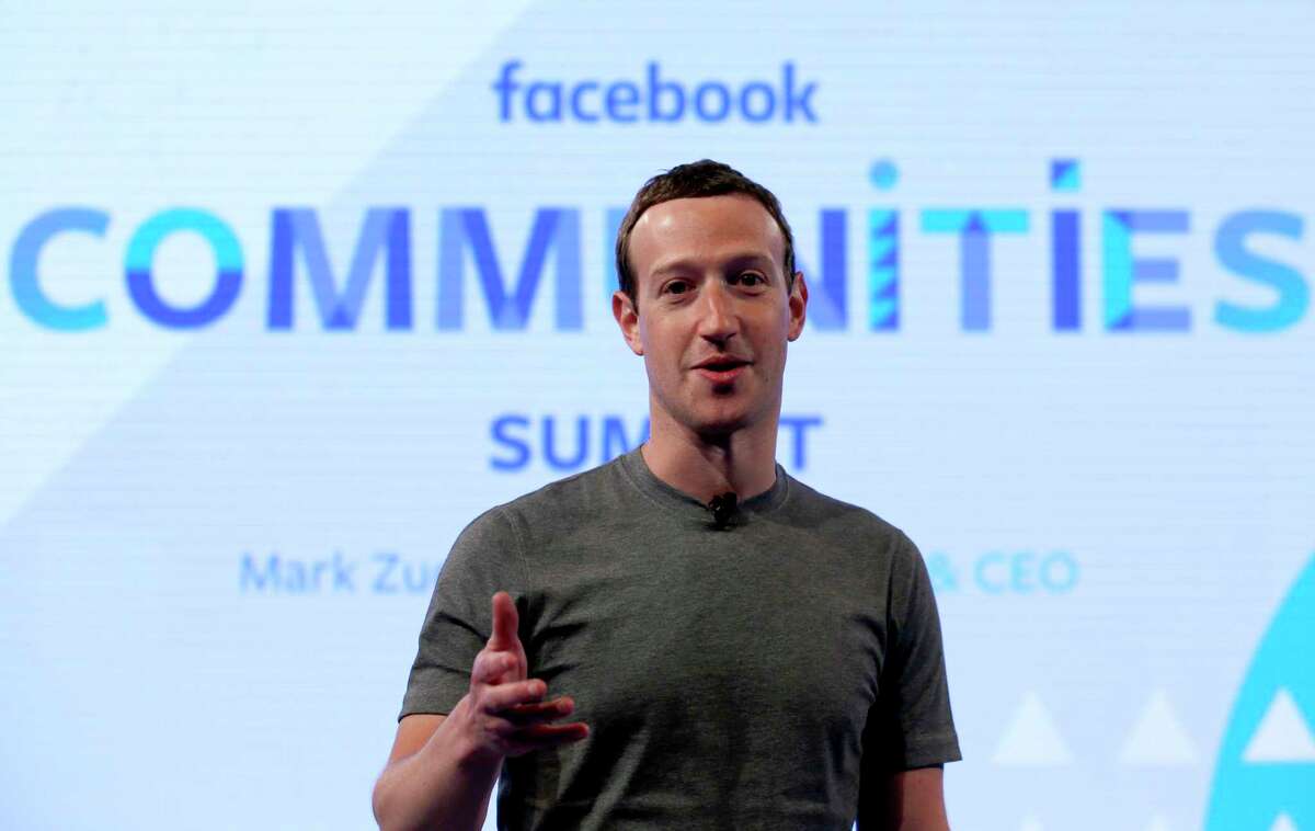 CORRECTS TO SAY THAT PHOTO WAS TAKEN DURING PREPARATION FOR THE SUMMIT ON WEDNESDAY, NOT THE ACTUAL SUMMIT ON THURSDAY - In this Wednesday, June 21, 2017, photo, Facebook CEO Mark Zuckerberg speaks in preparation for the Facebook Communities Summit, in Chicago, in advance of an announcement of a new Facebook initiative designed to spur people to form more meaningful communities with Facebook's groups feature. (AP Photo/Nam Y. Huh)