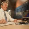 TIMES UNION STAFF PHOTO BY Paul Buckowski -- WNYT TV meteorologist Bob Kovachick, poses at the stations on-air studio in Menands, NY on Monday, Sept. 15, 2008.