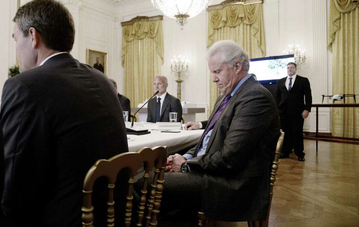 Jeff Immelt, chairman of GE, participates in the American Leadership in Emerging Technology Event on Thursday, June 22, 2017 in the East Room of the White House in Washington, D.C. (Olivier Douliery/Abaca Press/TNS)