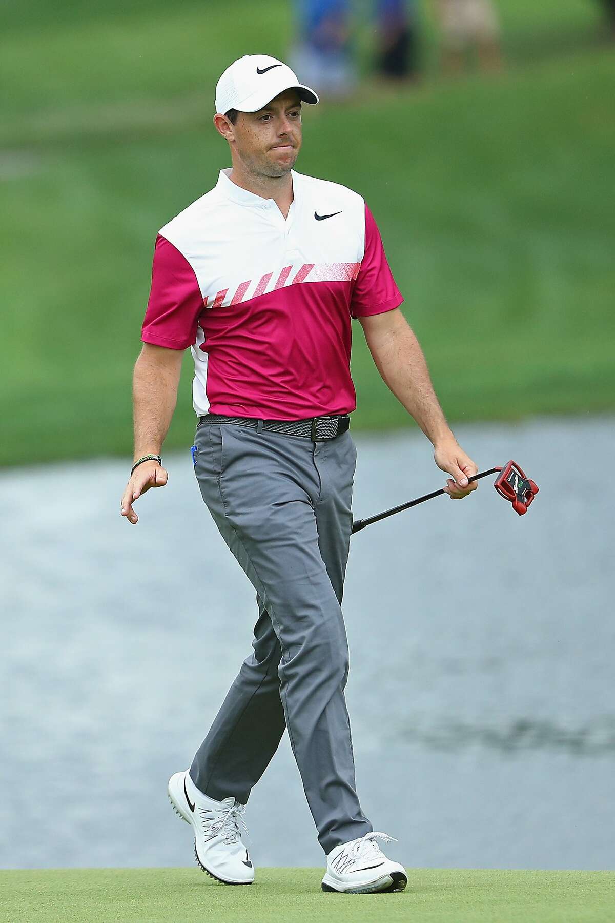 CROMWELL, CT - JUNE 23: Rory McIlroy of Northern Ireland walks on the 13th hole during the second round of the Travelers Championship at TPC River Highlands on June 23, 2017 in Cromwell, Connecticut. (Photo by Maddie Meyer/Getty Images)