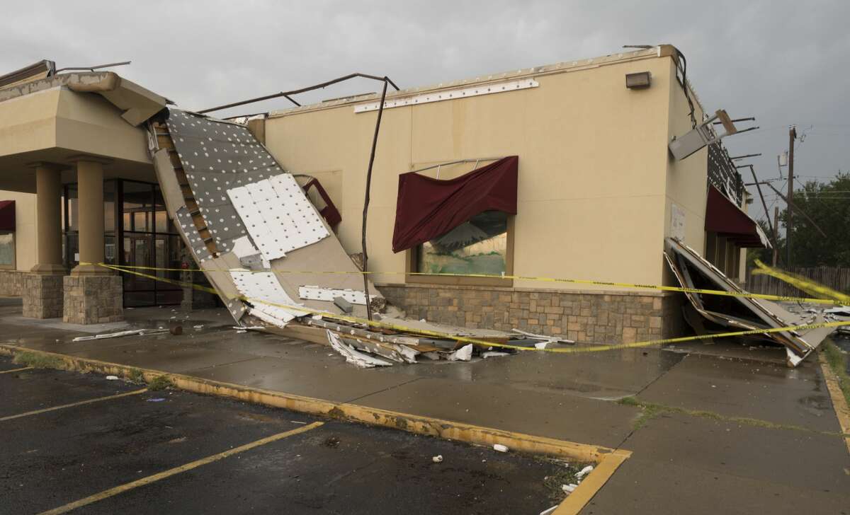 The Grand Buffet at Andrews Hwy and Louisianan was damaged by strong winds 6/23/17 evening as a storm blew through Midland. Tim Fischer/Reporter-Telegram