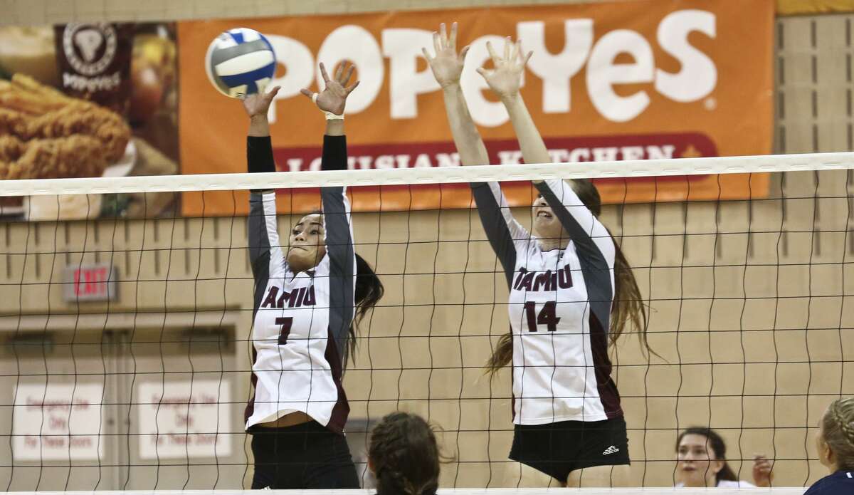 Megan Unrath, right, is one of two Dustdevils returning this year. TAMIU was tabbed to finish seventh in the preseason Heartland Conference poll.