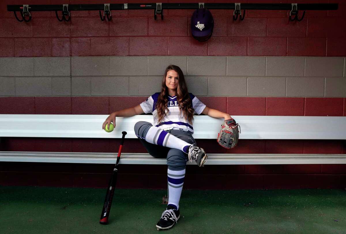 Willis High School softball pitcher Casey Dixon is the All-Greater Houston softball player of the year, shown here in the dugout at her home field in Willis, TX, June 8, 2017. (Michael Wyke / For the Chronicle)