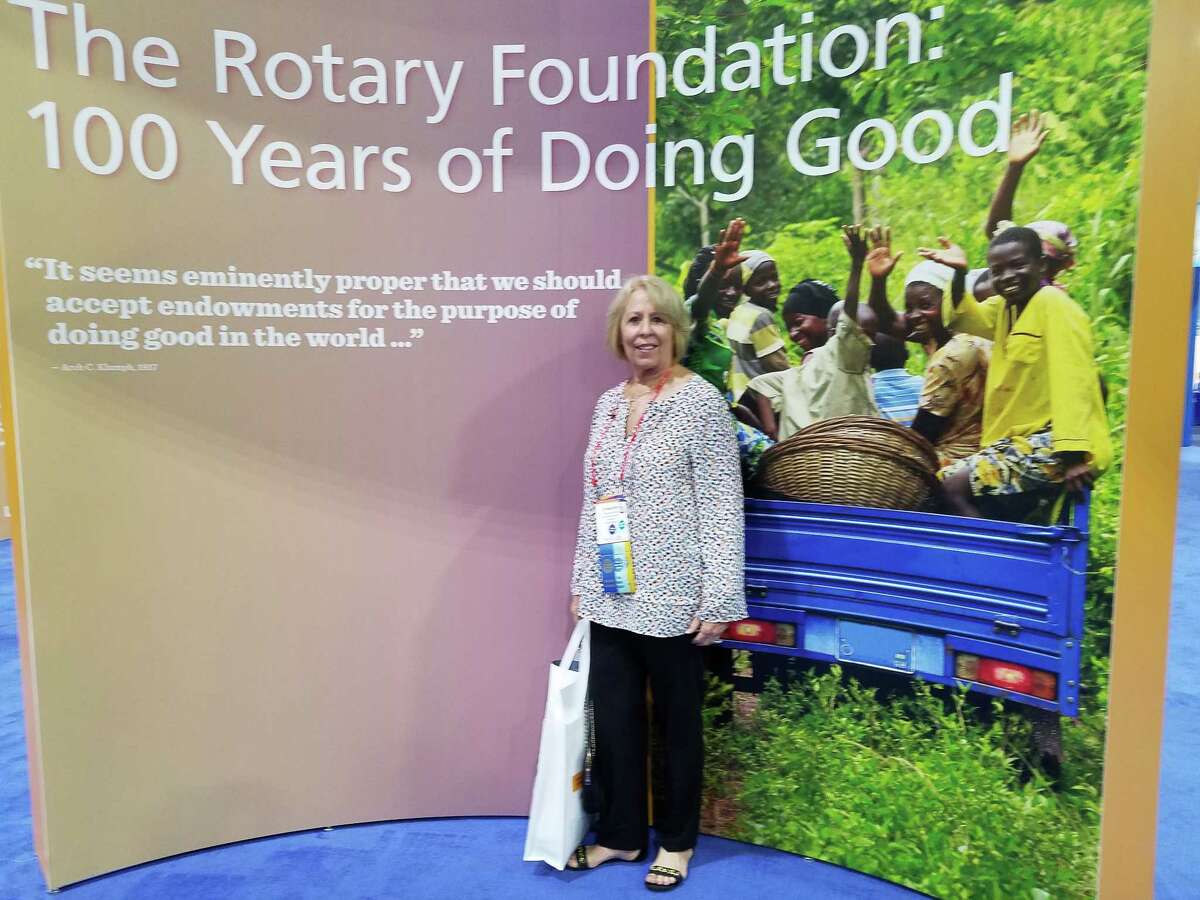 Cleveland Rotarian and District 5910 Assistant Governor Ernestine Belt proudly represented the club and district at the Rotary International Convention in Atlanta, Ga.Â  Approximately 45,000 people attended, with more than 500 clubs and 200 countries represented.Â  Speakers Bill Gates, retired CEO of Microsoft, and Professional Golfer Jack Nicklaus spoke on polio eradication, long a goal of Rotary International.Â  Actor Ashton Kutcher brought attention to ending human trafficking, a problem centered in our area of the country. Belt returned with increased enthusiasm and dedication to Rotary.