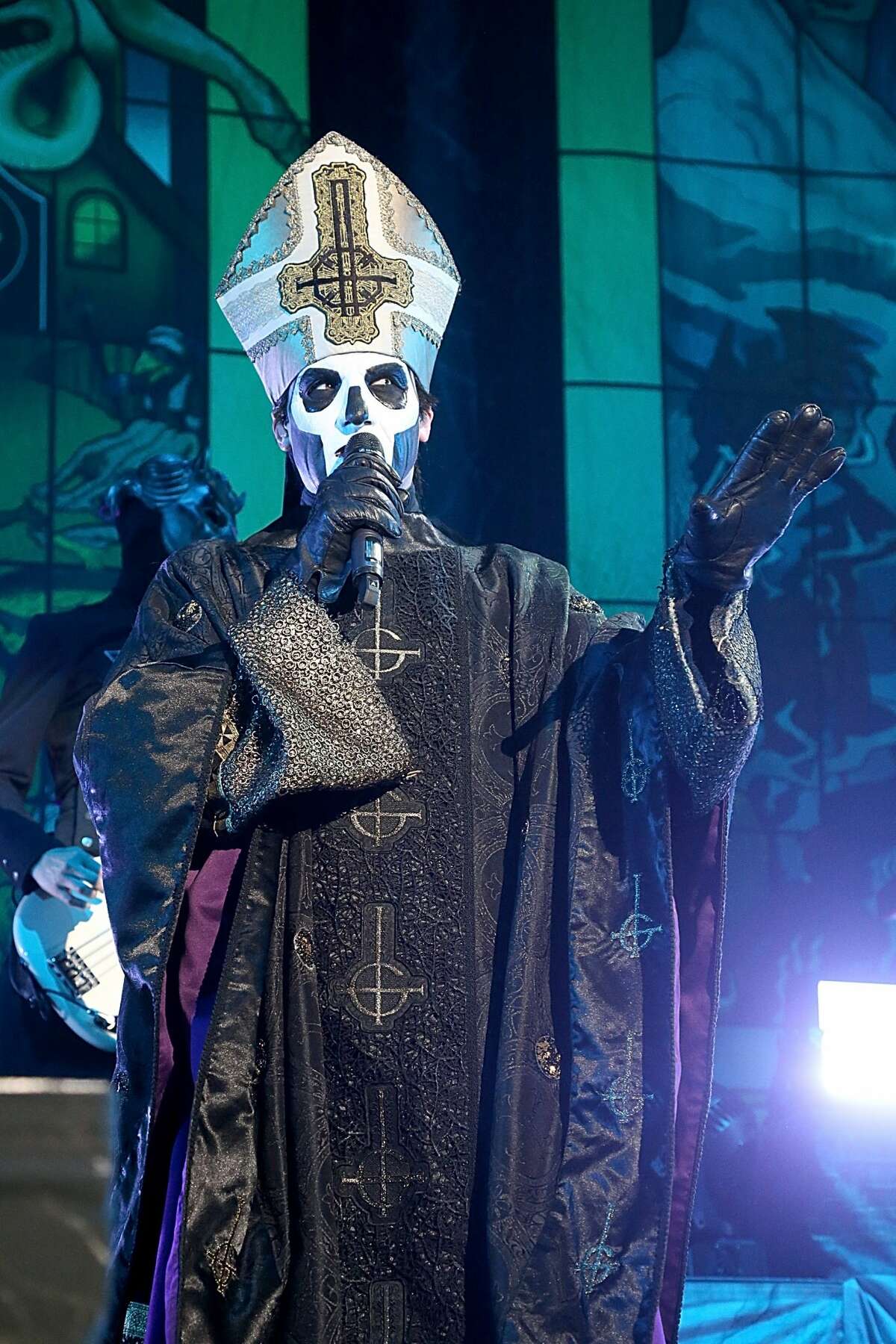 Ghost a Swedish heavy metal band performed at the AT&T Center Saturday